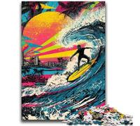 Jigsaws Puzzles 1000 Pieces for Teenagers Gifts Surf Graffiti Teenager Jigsaw,Learning Educational Toys Family Games Unique Birthday And Gifts (38x26cm)