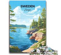 Jigsaws Puzzles 1000 Pieces for Teenagers Gifts Sweden Europe Learning Educational Toy for Is Ideal As A Gift for The Whole Family (size 38x52cm)