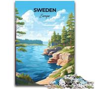 Jigsaws Puzzles 1000 Pieces for Teenagers Gifts Sweden Europe Learning Educational Toy for Is Ideal As A Gift for The Whole Family (size 50x75cm)