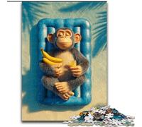 Jigsaws Puzzles 1000 Pieces for Teenagers Gifts Swimming Monkey Brain Intelligence Challenge Addictive Toys Birthday Present, Gifts, Wall Art (size 50x75cm)
