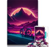 Jigsaws Puzzles 1000 Pieces for Teenagers Gifts Synthwave Bike Puzzles,Quiz Game for Is Ideal As A Gift for The Whole Family 38x26cm