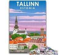 Jigsaws Puzzles 1000 Pieces for Teenagers Gifts Tallinn Estonia Travel Art Learning Educational Toy for Is Ideal As A Gift for The Whole Family (size 38x52cm)
