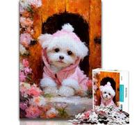 Jigsaws Puzzles 1000 Pieces for Teenagers Gifts Teddy Puppy Teenager Puzzles,Family Entertainment Toys with Matching Poster And Trivia Sheet (size 38x26cm)