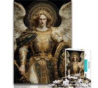Jigsaws Puzzles 1000 Pieces for Teenagers Gifts Ten Medieval Angel Knights,Toys Educational Games Stress Relieving Unique Home Decor And Gifts (38x26cm)
