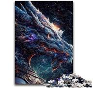 Jigsaws Puzzles 1000 Pieces for Teenagers Gifts The Blue Old Space Dragon Learning Educational Toy for Is Ideal As A Gift for The Whole Family 26x38cm