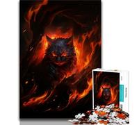Jigsaws Puzzles 1000 Pieces for Teenagers Gifts The Cat from Hell 1000 Pieces for Teenagers,Quiz Game for Is Ideal As A Gift for The Whole Family (size 75x50cm)