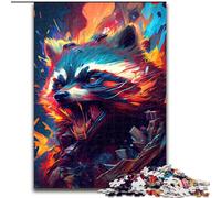 Jigsaws Puzzles 1000 Pieces for Teenagers Gifts The Cheeky Raccoon, Learning Educational Is Ideal As A Gift for The Whole Family (Size 50x75cm)