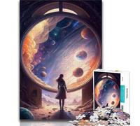 Jigsaws Puzzles 1000 Pieces for Teenagers Gifts The Door to The Unknown 1000 Pieces for Adults,Decompressing Intellectual Educational Toy Perfect Decoration (size 38x26cm)
