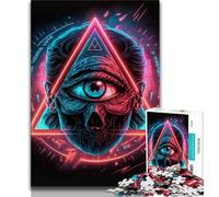 Jigsaws Puzzles 1000 Pieces for Teenagers Gifts The Eye of Providence 1000 Piece Puzzle,Suitable for Desktop Decoration for And Age 14 (size 75x50cm)