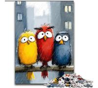 Jigsaws Puzzles 1000 Pieces for Teenagers Gifts Three Birds Brain Intelligence Challenge Addictive Toys Birthday Present, Gifts, Wall Art (size 50x75cm)