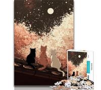 Jigsaws Puzzles 1000 Pieces for Teenagers Gifts Three Cats Teenager Puzzles,Decompressing Intellectual Educational Toy Birthday Gift (size 75x50cm)