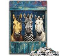 Jigsaws Puzzles 1000 Pieces for Teenagers Gifts Three Horses 1000 Piece Puzzle,Perfect for Game Nights, Colorful Toy for Home Gift (75x50cm)