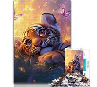 Jigsaws Puzzles 1000 Pieces for Teenagers Gifts Tiger,Help The Brain Exercise Addictive Toys to Cultivate Patience Enhance Memory 50x75CM