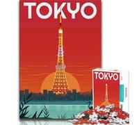 Jigsaws Puzzles 1000 Pieces for Teenagers Gifts Tokyo Japan JP Travel,Help The Brain Exercise Addictive Toys to Cultivate Patience Enhance Memory (38x26cm)