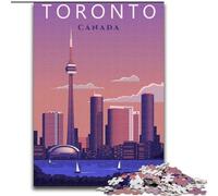 Jigsaws Puzzles 1000 Pieces for Teenagers Gifts Toronto Ontario Travel Art, for 14+ For Family Fun & Game Night Artists' Collection, Fine Arts 26x38cm
