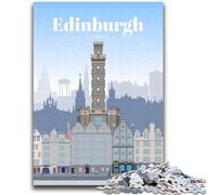 Jigsaws Puzzles 1000 Pieces for Teenagers Gifts Travel to Edinburgh Learning Educational Toy for Is Ideal As A Gift for The Whole Family (size 38x52cm)