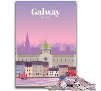 Jigsaws Puzzles 1000 Pieces for Teenagers Gifts Travel to Galway Suitable for Ages 14 And Up Family Games Deal As Gifts for The Whole Family (size 38x52cm)