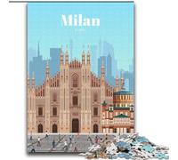 Jigsaws Puzzles 1000 Pieces for Teenagers Gifts Travel to Milan for And from 14 Years And over Play Toys Because It Is Ideal As A Gift for The Whole Family (38x52cm) 1000pcs