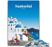 Jigsaws Puzzles 1000 Pieces for Teenagers Gifts Travel to Santorini Learning Educational Toy for Is Ideal As A Gift for The Whole Family (size 38x26cm)