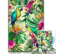 Jigsaws Puzzles 1000 Pieces for Teenagers Gifts Tropical Parrot,Learning Educational Toys Family Games Educational Game for Birthday,Chrismas (38x26cm)