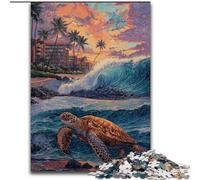 Jigsaws Puzzles 1000 Pieces for Teenagers Gifts Turtle on The Beach Brain Intelligence Challenge Addictive Toys Birthday Present, Gifts, Wall Art (size 50x75cm)