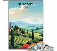 Jigsaws Puzzles 1000 Pieces for Teenagers Gifts Tuscany Italy Travel Print, for 14+ For Family Fun & Game Night Artists' Collection, Fine Arts 50x75cm