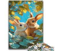 Jigsaws Puzzles 1000 Pieces for Teenagers Gifts Two Rabbits Puzzles for Adults,Fun Games Wall Decoration Unique Birthday And Xmas Gifts (50x75cm)