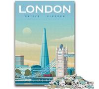 Jigsaws Puzzles 1000 Pieces for Teenagers Gifts United Kingdom London City Teenager Jigsaw,learning Educational for Is Ideal As A Gift for The Whole Family (26x38cm)