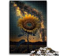 Jigsaws Puzzles 1000 Pieces for Teenagers Gifts Universe Sunflower Relax Games Educational Game for Birthday, Chrismas for And Age 14 Years Up 26x38cm