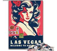 Jigsaws Puzzles 1000 Pieces for Teenagers Gifts Vegas Girl in Blue, Analysis And Logic with Fully Interlocking Randomly Shaped Pieces for And Age 14 Years Up 50x75cm