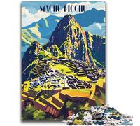 Jigsaws Puzzles 1000 Pieces for Teenagers Gifts Vibrant Machu Picchu Suitable for Ages 14 And Up Family Games Deal As Gifts for The Whole Family (size 38x26cm)