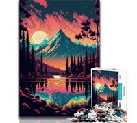 Jigsaws Puzzles 1000 Pieces for Teenagers Gifts Vibrant Retro Scene Teenager Jigsaw,Stress Reliever Staycation Kill Time Home Decoration Toys 38x26cm