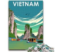 Jigsaws Puzzles 1000 Pieces for Teenagers Gifts Vietnam Country Poster Learning Educational Toy for Is Ideal As A Gift for The Whole Family (size 38x26cm)