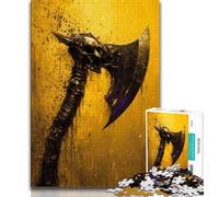 Jigsaws Puzzles 1000 Pieces for Teenagers Gifts Viking Tomahawk, Challenging & Brainteasing,is Ideal As A Gift for The Whole Family Suitable for And 14 38x26cm