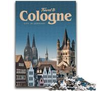 Jigsaws Puzzles 1000 Pieces for Teenagers Gifts Visit Cologne Suitable for Ages 14 And Up Family Games Deal As Gifts for The Whole Family (size 38x26cm)