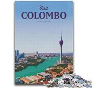 Jigsaws Puzzles 1000 Pieces for Teenagers Gifts Visit Colombo Suitable for Ages 14 And Up Family Games Deal As Gifts for The Whole Family (size 38x52cm)