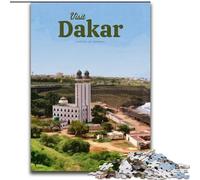 Jigsaws Puzzles 1000 Pieces for Teenagers Gifts Visit Dakar Challenging To Complete But Fun And Humorous with Matching Poster And Trivia Sheet (26x38cm) 1000pcs