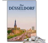 Jigsaws Puzzles 1000 Pieces for Teenagers Gifts Visit Dusseldorf for And from 14 Years And over Play Toys Because It Is Ideal As A Gift for The Whole Family (26x38cm) 1000pcs