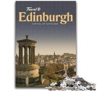 Jigsaws Puzzles 1000 Pieces for Teenagers Gifts Visit Edinburgh Suitable for Ages 14 And Up Family Games Deal As Gifts for The Whole Family (size 38x26cm)