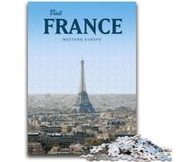 Jigsaws Puzzles 1000 Pieces for Teenagers Gifts Visit France Learning Educational Toy for Is Ideal As A Gift for The Whole Family (size 38x26cm)