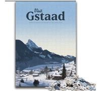 Jigsaws Puzzles 1000 Pieces for Teenagers Gifts Visit Gstaad, Analysis And Logic with Fully Interlocking Randomly Shaped Pieces for And Age 14 Years Up 75x100cm