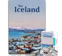 Jigsaws Puzzles 1000 Pieces for Teenagers Gifts Visit Iceland,Challenging To Complete But Fun And Humorous Birthday Present,Gifts,Wall Art (75x50cm)