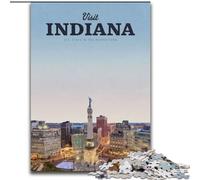 Jigsaws Puzzles 1000 Pieces for Teenagers Gifts Visit Indiana for And from 14 Years And over Play Toys Because It Is Ideal As A Gift for The Whole Family (26x38cm) 1000pcs