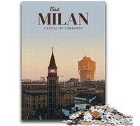 Jigsaws Puzzles 1000 Pieces for Teenagers Gifts Visit Milan Suitable for Ages 14 And Up Family Games Deal As Gifts for The Whole Family (size 38x26cm)