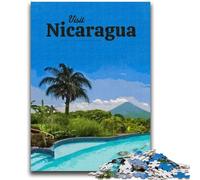 Jigsaws Puzzles 1000 Pieces for Teenagers Gifts Visit Nicaragua Teenager Jigsaw,learning Educational for Is Ideal As A Gift for The Whole Family (50x75cm)