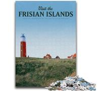Jigsaws Puzzles 1000 Pieces for Teenagers Gifts Visit The Frisian Islands Suitable for Ages 14 And Up Family Games Deal As Gifts for The Whole Family (size 38x26cm)