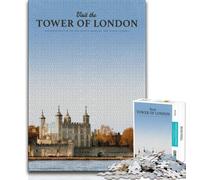 Jigsaws Puzzles 1000 Pieces for Teenagers Gifts Visit The Tower of London,Challenging To Complete But Fun And Humorous Birthday Present,Gifts,Wall Art (38x26cm)