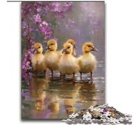 Jigsaws Puzzles 1000 Pieces for Teenagers Gifts Walking Baby Duck,Toys Educational Games Stress Relieving Artists Collection,Fine Art 38X52CM