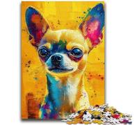 Jigsaws Puzzles 1000 Pieces for Teenagers Gifts Watercolor Chihuahua Teenager Jigsaw,Learning Educational Toys Family Games Unique Birthday And Gifts (38x26cm)