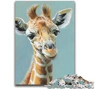 Jigsaws Puzzles 1000 Pieces for Teenagers Gifts Watercolor Giraffe Learning Educational Toy for Is Ideal As A Gift for The Whole Family 50x75cm